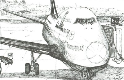 Jumbo Jet am Logan Flughafen, 2003 von Vincent Alexander Booth