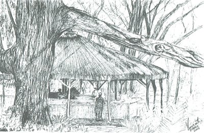 Outdoor-Bar, Lake Naivasha, 2006 von Vincent Alexander Booth