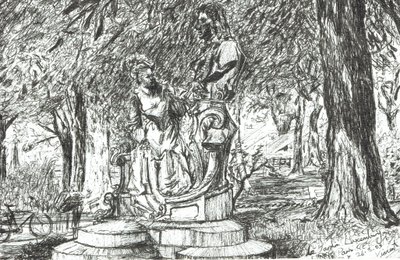 Statue im Jardin Luxemburg Paris, 2003 von Vincent Alexander Booth