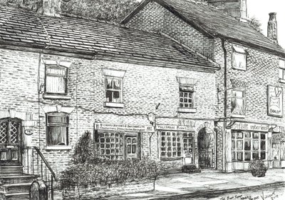Der Buchladen in Marple Bridge, 2017 von Vincent Alexander Booth