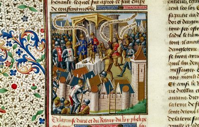 Die Eroberung von Akkon, ca. 1191, 15. Jahrhundert von Vincent of Beauvais
