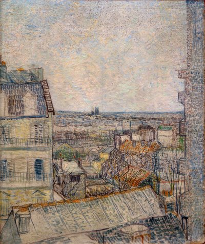 Blick aus dem Fenster der Wohnung in der Rue Lepic von Vincent van Gogh