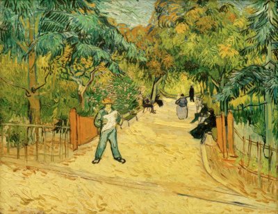 Eingang zum Park in Arles mit Spaziergängern von Vincent van Gogh