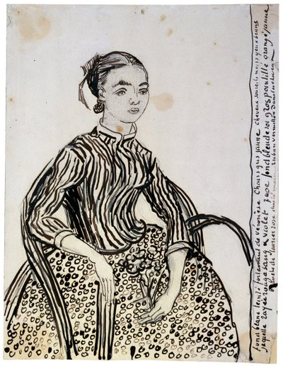 Porträt einer jungen Dame La Mousmé, 1888 von Vincent van Gogh