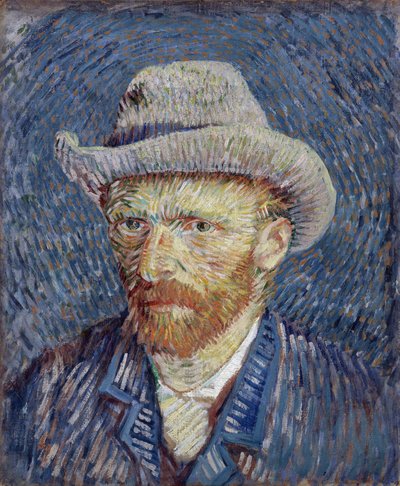 Selbstporträt mit grauem Filzhut von Vincent van Gogh