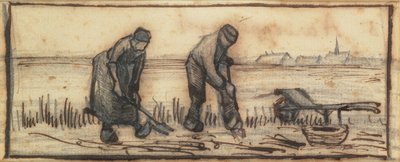 Die Kartoffelernte, aus einer Serie von vier Zeichnungen, die die vier Jahreszeiten darstellen von Vincent van Gogh