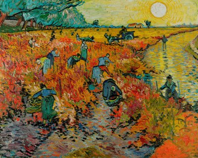 Der Rote Weinberg / Roter Weinberg in Arles (Montmajour) von Vincent van Gogh