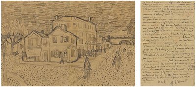 Das gelbe Haus Die Straße, Brief an Theo aus Arles, Samstag, 29. September 1888 von Vincent van Gogh
