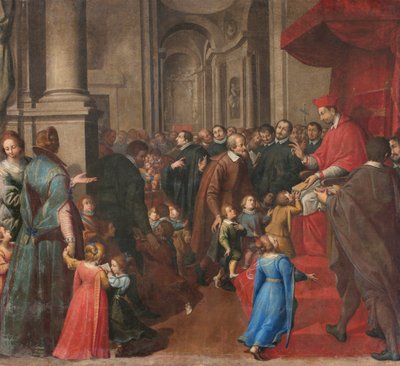 Mailand, Kirche San Francesco da Paola, Fratelli Campi, San Carlo gründet die Schule der christlichen Lehre von Vincenzo and Campi Antonio Campi