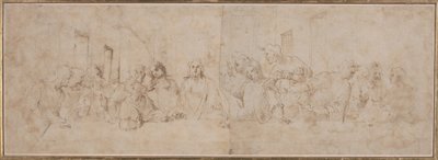 a) Das letzte Abendmahl; b) Putti, um 1515 von Vincenzo Tamagni