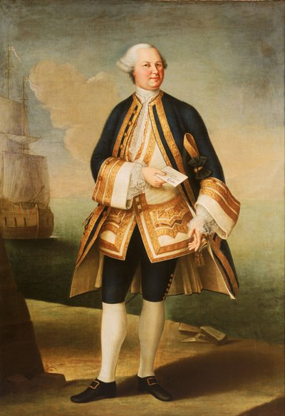 Kapitän Sir Edward Hughes (ca. 1720-1794) von Violante Beatrice Siries