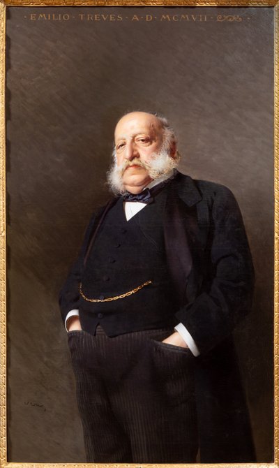 Fontanellato, Labirinto della Masone, Franco Maria Ricci Kunstsammlung: Porträt des Verlegers Emilio Treves von Vittorio Matteo Corcos