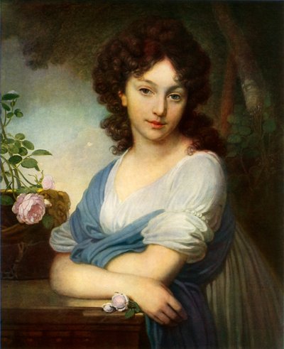 Porträt von Yelena Alexandrovna Naryshkina, 1799, 1965 von Vladimir Borovikovsky