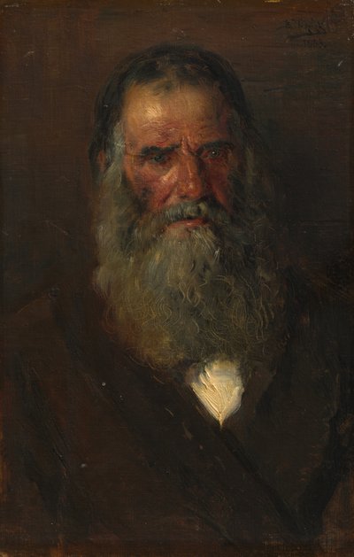 Studie des Kopfes eines alten Mannes von Vladimir Egorovic Makovskij