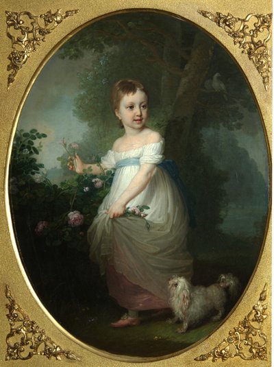 Porträt von Yelena Naryshkina als Kind, frühe 1790er von Vladimir Lukich Borovikovsky