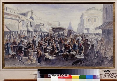 Der Flohmarkt in Moskau (Russland) von Vladimir Yegorovich Makovski