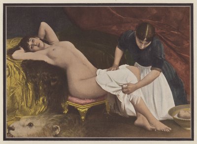 Frau steigt aus dem Bett von Vlaho Bukovac