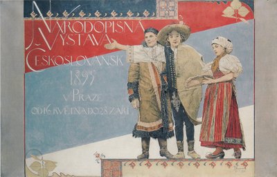 Plakat für die ethnografische Ausstellung, 1894 von Vojtech Hynais