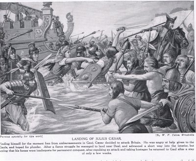 Landung von Julius Caesar, Illustration aus 