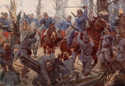 Ein französischer leichter Kavallerieangriff bei Lassigny von W.R.S. (after) Stott