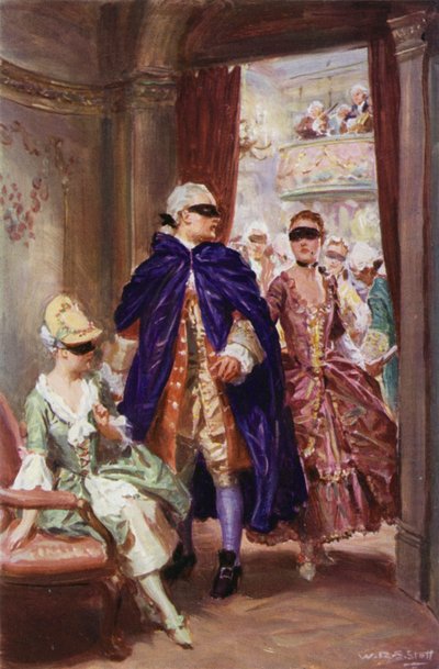 "Eine Dame im Domino kam zu ihm und flüsterte ihm zu" von W.R.S. (after) Stott