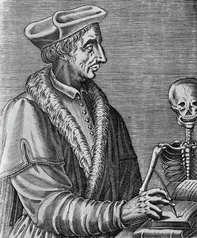 Porträt von Jean Francois Fernel (1497-1558), französischer Arzt, Astronom und Mathematiker, Gravur von Nicolas II de Larmessin (ca. 1638-1694) von John Ward Dunsmore