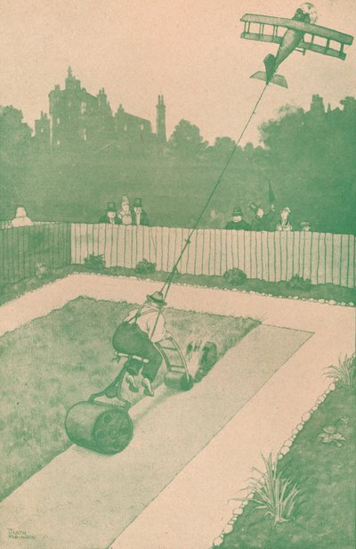 Ein Hinweis an den Heimkehrenden Flieger, um 1918-1919 von William Heath Robinson