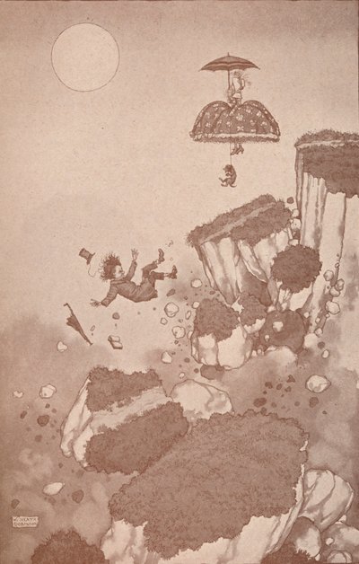 Wie der Erfinder des Flugzeugs die Idee bei einem Erdrutsch bekam von William Heath Robinson