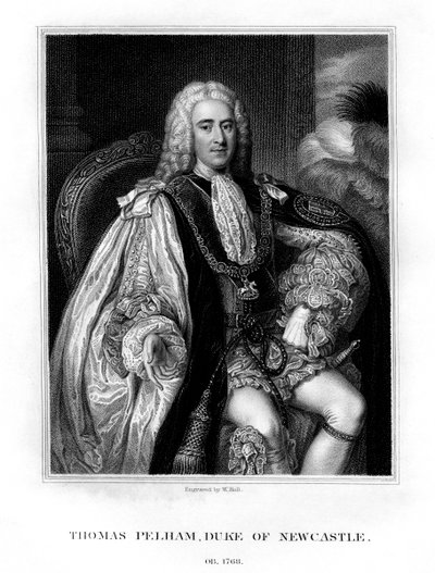 Thomas Pelham-Holles, 1. Duke of Newcastle-upon-Tyne, britischer Whig-Staatsmann von W. Holl