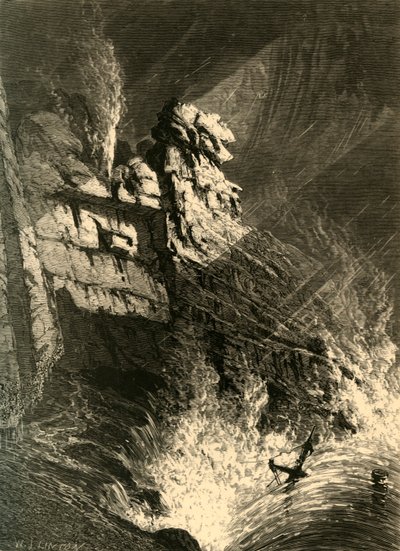 Das Spouting Horn im Sturm, 1872 von W. J. Linton