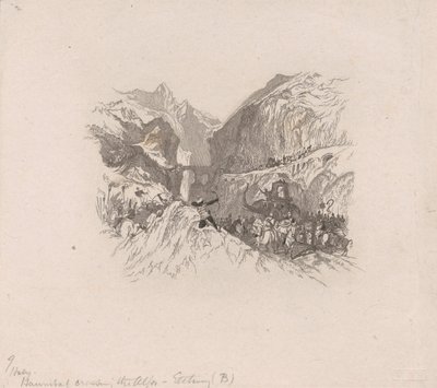 Hannibal überquert die Alpen (Vignette) von W. R. Smith