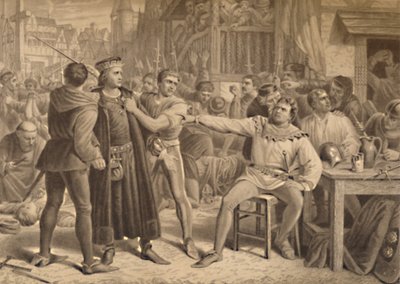 Lord Saye und Sele vor Jack Cade gebracht, 1886 von W Ridgway