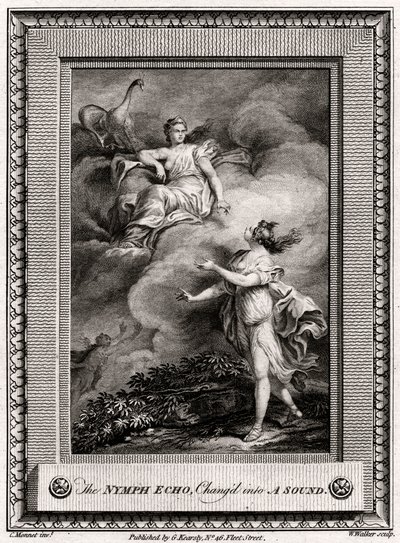 Die Nymphe Echo, in einen Klang verwandelt, 1774 von W. Walker