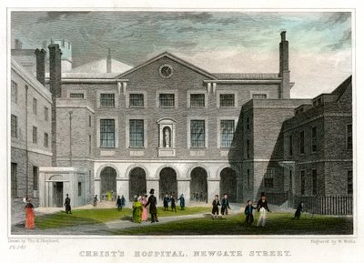 Christs Hospital School, Newgate Street, City of London, 1831 von W. Wallis