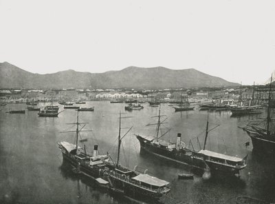 Gesamtansicht des Hafens, Palermo, Sizilien, Italien, 1895 von W and S Ltd