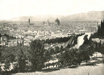 Panorama der Stadt Florenz, Italien, 1895 von W and S Ltd