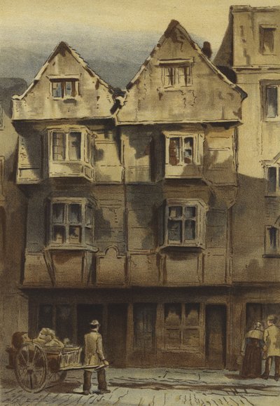 Alte Häuser, Wych Street, Ende der Drury Lane von Waldo Sargeant