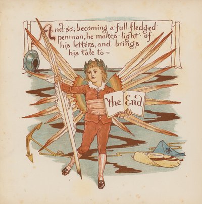 Illustration für Pothooks and Perseverance von Walter Crane von Walter (after) Crane