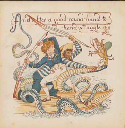 Illustration für Pothooks and Perseverance von Walter Crane von Walter (after) Crane