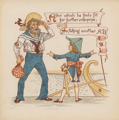 Illustration für Pothooks and Perseverance von Walter Crane von Walter (after) Crane