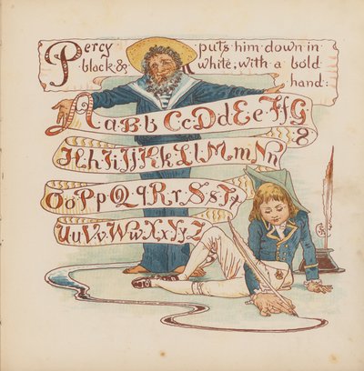 Illustration für Pothooks and Perseverance von Walter Crane von Walter (after) Crane