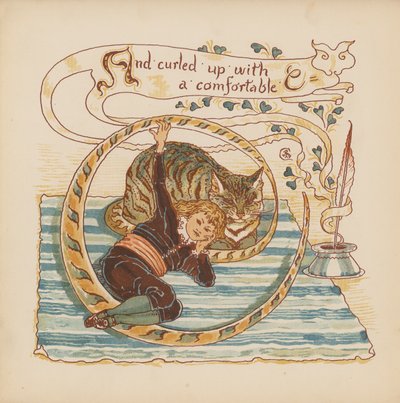 Illustration für Pothooks and Perseverance von Walter Crane von Walter (after) Crane
