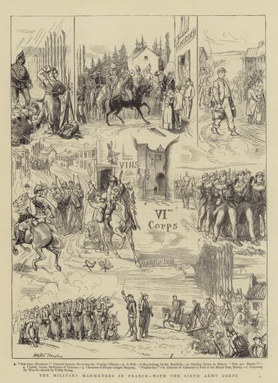 Die Militärmanöver in Frankreich, mit dem Sechsten Armeekorps von Walter Charles Horsley