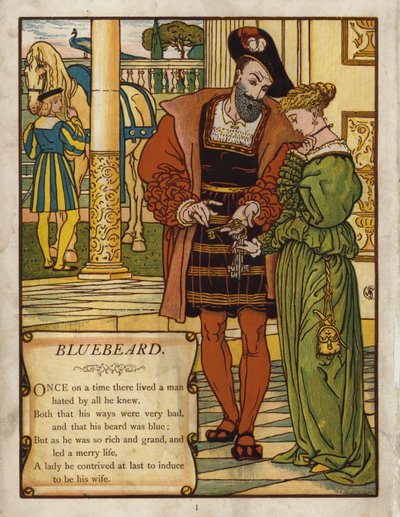 Blaubart (Farblithografie) von Walter Crane