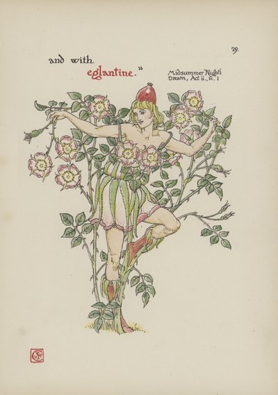 Blumen aus Shakespeares Garten von Walter Crane