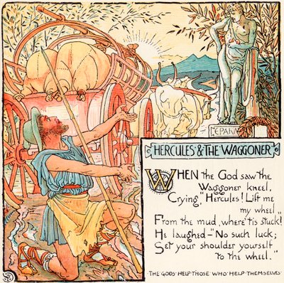 Herkules und der Fuhrmann, Illustration aus 