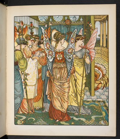 Illustration für die Hirschkuh im Wald von Walter Crane