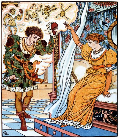 „Des Königs Tochter und der Frosch“ von Jakob und Wilhelm Grimm von Walter Crane