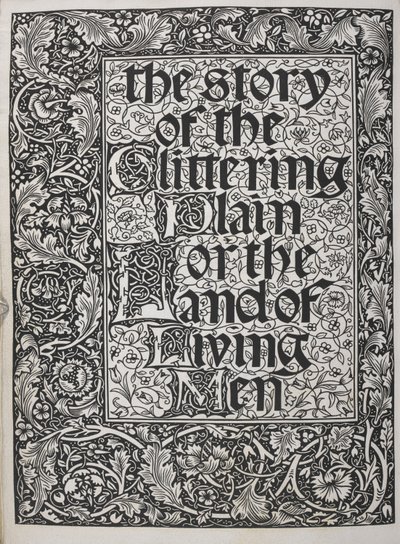 Titelseite dekoriert mit Blumenmuster von Walter Crane