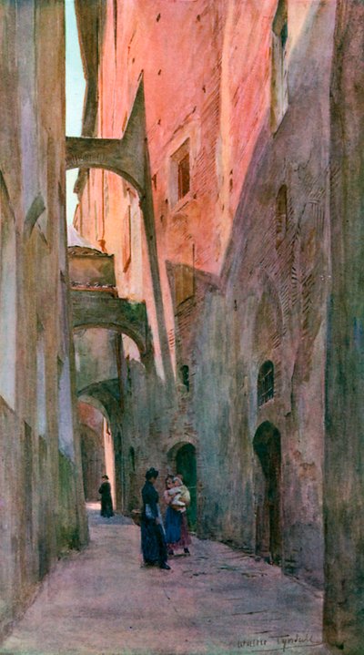 Eine Straße in Siena von Walter Frederick Roofe Tyndale